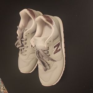 New Balance 373 Athletic Running Gray/Pink KJ373F1Y Womens Size 7